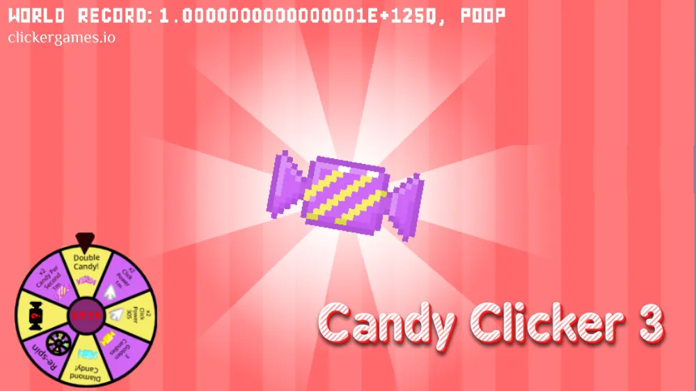 Collecting golden candies and upgrading the candy factory in Candy Clicker 3.